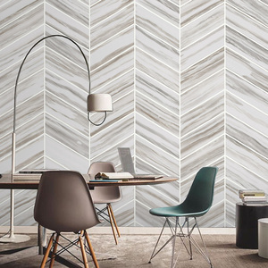 3d立体几何鱼骨马赛克瓷砖墙纸简约奶茶店直播间服装店背景墙壁纸