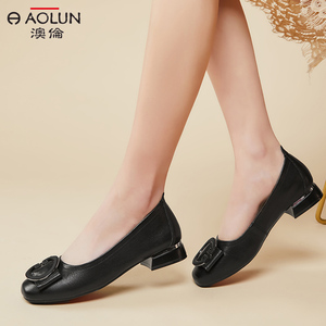 付海洋sku淘宝aolun澳伦皮鞋实体店女鞋 2021年春秋新品时尚休闲