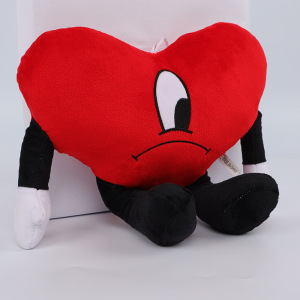 跨境新款bad bunny毛绒玩具爱心坏兔子玩偶un verano sin ti 公仔