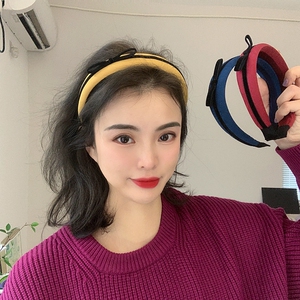 cookie饰品韩国新品高颅顶蓝色红色海绵发箍女百搭外出短发发饰