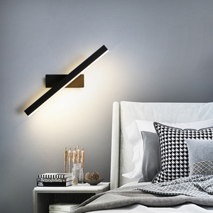 现代简约卧室床头灯 北欧创意个性轻奢LED阅读壁灯客厅楼梯过道灯