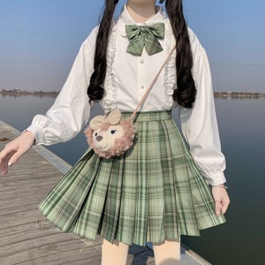竹取jk格裙制服裙正版日系学院风短裙格子高腰百褶裙百搭半身裙女