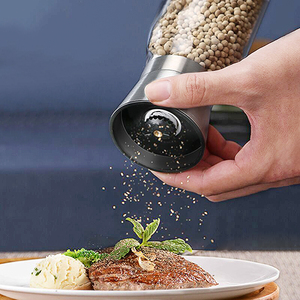 研磨器家用手动花椒胡椒海盐调料现磨粉末黑胡椒粒带手拧研磨瓶