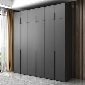 北欧衣柜轻奢家用卧室现代简约奢华木质家具组合六八门整体大衣橱