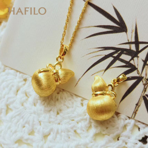 24k金葫芦吊坠
