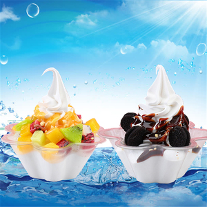 仿真花式冰淇淋模型梅花碗食品模型假酸奶圣代杯冰激凌样品道具