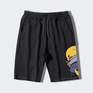 皮卡丘联名短裤男夏季休闲运动裤外穿宽松青少年潮中学生直筒裤子