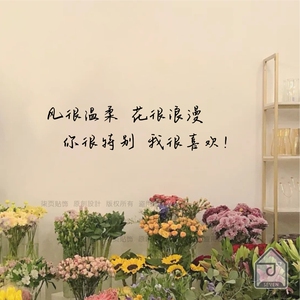 柒页 你很特别 文艺手写励志句子奶茶咖啡花店装饰卧室床头墙贴纸