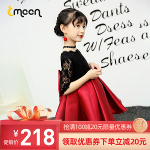 裴佳欣儿童小主持人晚宴公主裙女童晚礼服裙高贵模特走秀洋气秋冬