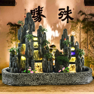大型喷泉景观花园户外别墅入户酒店摆件风水阳台别墅装潢流水大厅庭院美式假山图片