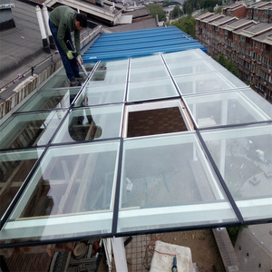 北京阳光房断桥铝门窗封阳台钢结构玻璃房顶钢化夹胶玻璃顶封露台