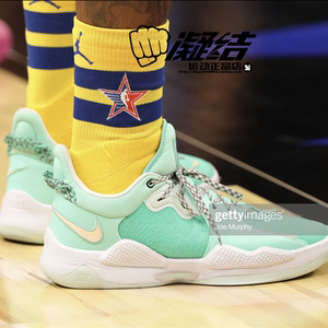 nike耐克 保罗乔治5全明星 pg5玩转未来白绿实战篮球鞋cw3146-300