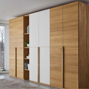 全屋定制全实木红橡木衣柜现代简约上海纯原木卧室家具整体大衣橱