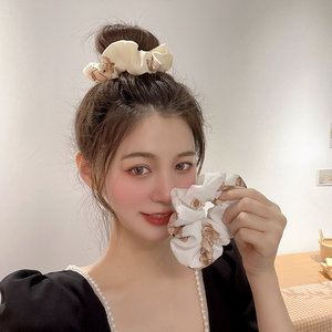 可爱小熊大肠发圈女网红甜美扎丸子头发绳马尾皮筋发圈2021年新款