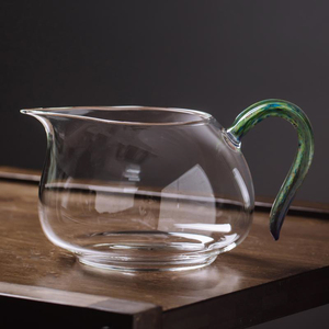 台湾禾器手工玻璃公道杯淡然茶海耐热琉璃公杯泡茶分茶杯功夫茶具