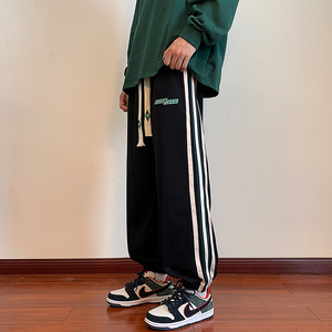 休闲运动裤男春秋季青少年裤子学生帅气长裤搭配aj1高帮鞋穿卫裤