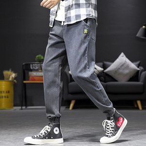 牛仔裤男初中高中学生16春秋季12至15岁13搭配高帮帆布鞋穿的裤子
