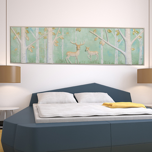 墙面客厅3d立体装饰画卧室壁画床头挂画浮雕画手绘油画