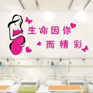 医院妇产科产房墙面墙贴孕妇服装店准妈妈母婴店橱窗玻璃装饰贴纸
