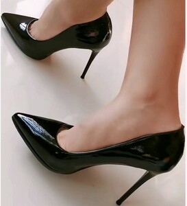 特价处理大码男士超高跟细跟尖头漆皮系带微瑕伪娘反串变装cd鞋