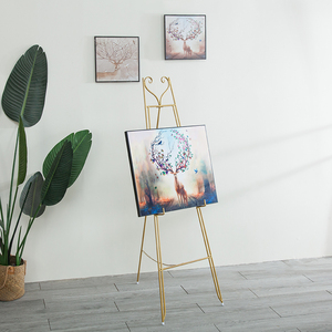 创意新款铁艺油画相框架美甲广告架婚礼展示架 照片托架婚庆支架