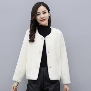 靓饰旗舰店天猫仿水貂绒毛衣女秋季低领短款打底衫秋装2020年新款套