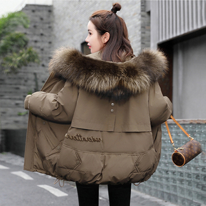 女装韩版棉袄大毛领