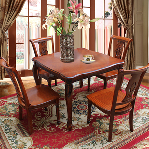 正方型餐桌椅组合实木家用小户型四方桌两4人公寓简约吃饭桌子