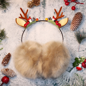 耳罩保暖冬季新款可爱耳捂帽暖护耳朵神器耳包耳套儿童女鹿角冬天