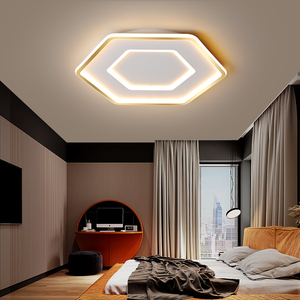 超薄创意吸顶灯led现代简约个性艺术六边形卧室灯书房灯房间灯具