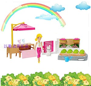 正品 美泰芭比娃娃儿童甜甜屋+配件女童过家家组合女孩玩具FBH67
