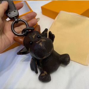 钥匙链高档车挂手工吉祥物车钥匙本命年牛年挂饰网红lv小牛钥匙扣