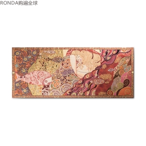 比利时进口gk-art提花编织欧式客厅挂毯 地毯"达娜厄-克里姆特"