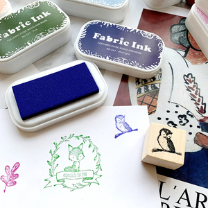 国产bd布用定色印台 复古大盒海绵手账印泥 橡皮章色块印台 35色