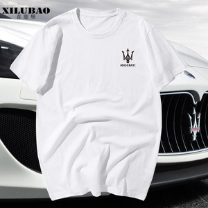 玛莎拉蒂车标4s店工装定制工作服男女情侣夏季衣服短袖t恤半截袖