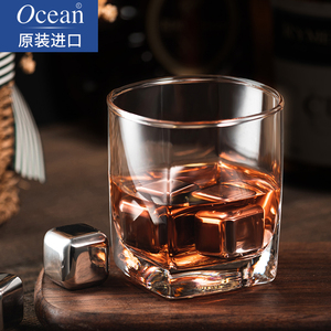 Ocean进口威士忌酒杯家用水晶玻璃洋酒杯红酒欧式水晶啤酒杯套装