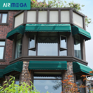户外遮阳棚法式篷折叠伸缩雨棚别墅窗户阳台咖啡厅弧形雨搭装饰篷