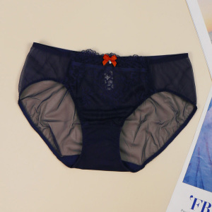 纯棉低腰蕾丝三角裤夏季薄款无痕全棉学生女生女式短裤头2人付款49