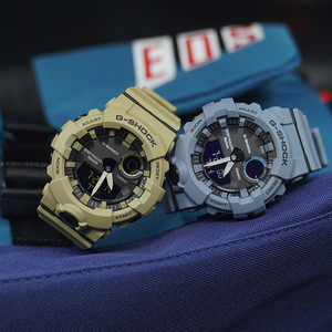 卡西欧石英运动手表男女g-shock蓝牙计步器雾霾蓝gba-800uc-2a/5a