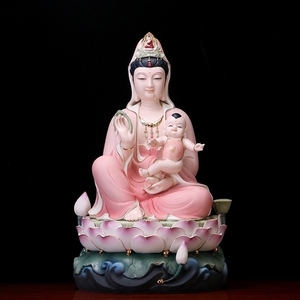 德化瓷送子观音佛像 客厅供奉送子观音菩萨 开光求子观音娘娘摆件