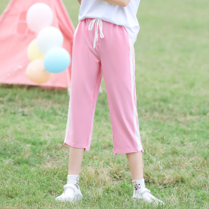 夏季高中学生七分裤子初中女生休闲运动韩版宽松百搭15岁女孩夏装