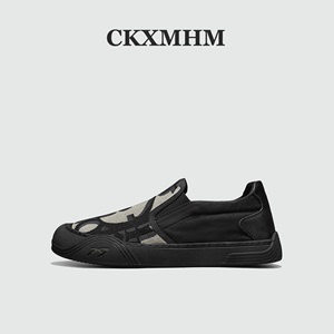 CKXMHM夏季老北京布鞋男款黑色薄款透气轻便鞋一脚蹬套脚懒人鞋子