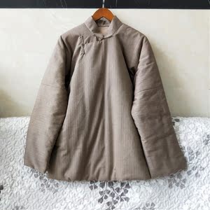 5-7天发货 男式秋冬中式唐装传统连袖民国风中国风复古大襟棉袄