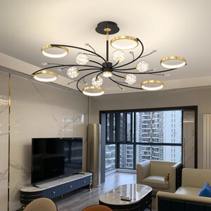 客厅灯吊灯简约现代大气2022年新款12头北欧灯具满天星网红主灯