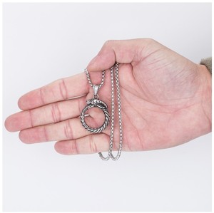 霸气龙型戒指项链 复古龙型不锈钢项链