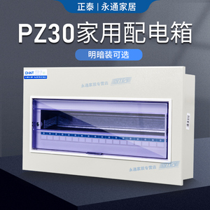 正泰配电箱布线箱pz30工业低压照明空开箱室内暗装强电箱铁盒双排