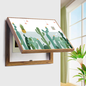 电表箱装饰画电闸箱弱电箱挂画免打孔易安装北欧翻盖配电箱遮挡箱