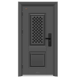 fusim富新甲级灰色门中门防盗门通风入户门进户安全门家用指纹锁