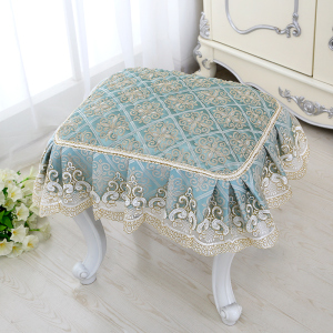 欧式凳垫子布艺椅垫梳妆凳垫可固定方登子套家用罩钢琴座化妆凳垫