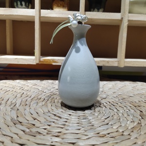 朽木齐物 手工陶瓷花瓶 瑕疵品处理无光白小号台面花插茶桌装饰